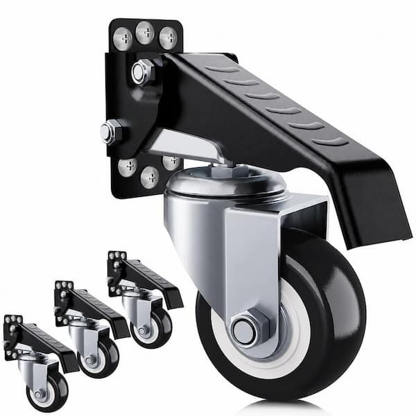 4-Pack Heavy Duty Series 2.5 in. Polyurethane Retractable Swivel Workbench Casters with 660 lb. Load Rating