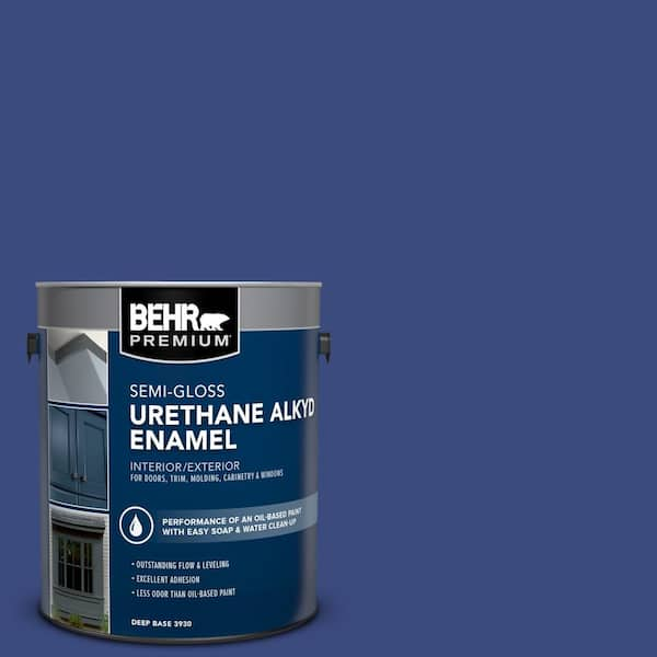 BEHR PREMIUM 1 gal. #P530-7 Tanzanite Urethane Alkyd Semi-Gloss Enamel Interior/Exterior Paint