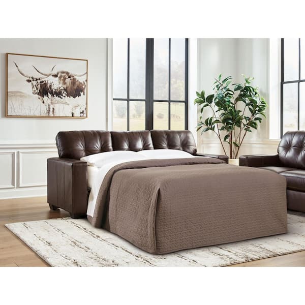 Signature DESIGN BY ASHLEY Santorine 85 in Brown Leather Match
