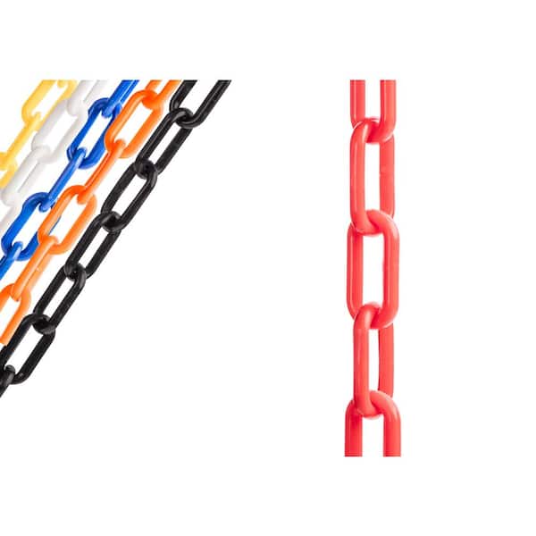 USW 2 in. x 100 ft. Red Plastic Chain Featuring SunShield UV Protection