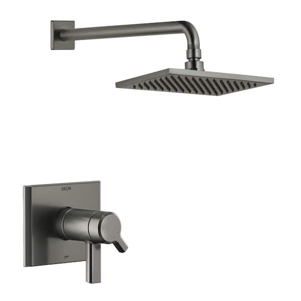 Delta Pivotal TempAssure 1-Handle Wall-Mount Shower Trim Kit in Black Stainless (Valve Not Included)