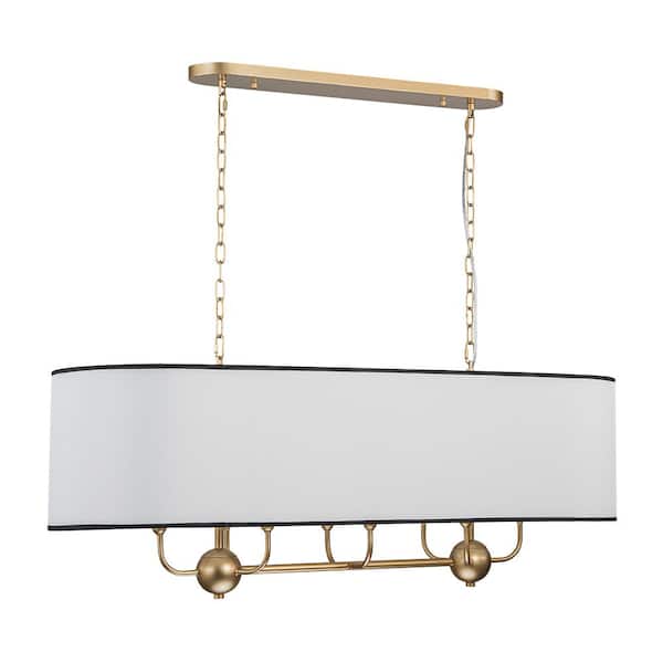 Y♡ Y'INSP 8 Light Gold Metal Linear Chandelier Adjustable