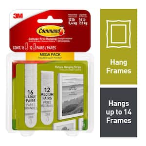 Command Picture Hanging Strips Variety Pack, White, Damage Free Decorating,  18 Pairs 17211-BPES - The Home Depot