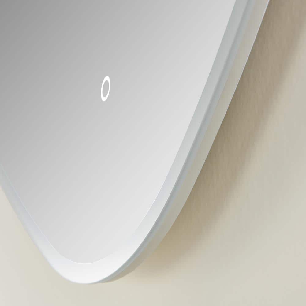 Rasso Frameless LED Lighted Bathroom Vanity Mirror
