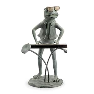 Jazzy Keyboard Frog Garden Statue