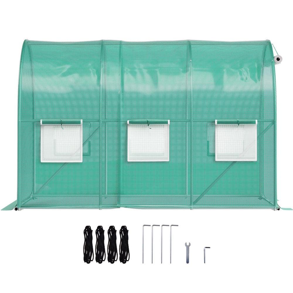 Walk-in Tunnel Greenhouse 9.8 x 6.6 x 6.6 ft. Portable Hot House with Galvanized Steel Hoops Green price history on PriceWatchPro