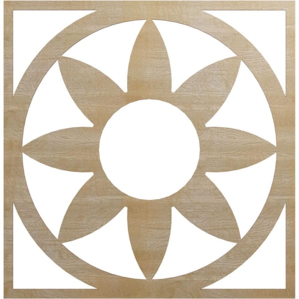 Ekena Millwork 0.25 in. x 36 in. x 36 in. Wood Medallion Moulding