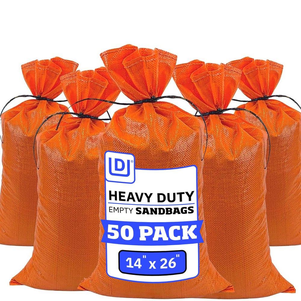 14 in. x 26 in. Orange Woven Sand Bags with Tie String (50-Pack) price history on PriceWatchPro