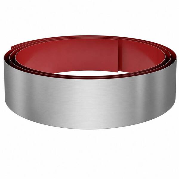 4-in W x 102-in H in Brushed Nickel Stainless Steel Self-Adhesive Toe Kick Cover for Cabinets, Doors and Kitchen Islands