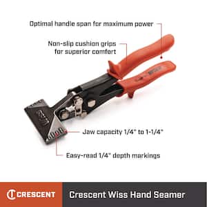 Wiss 3-1/4 in. Hand Seamer with 1-1/4 in Jaw Capacity