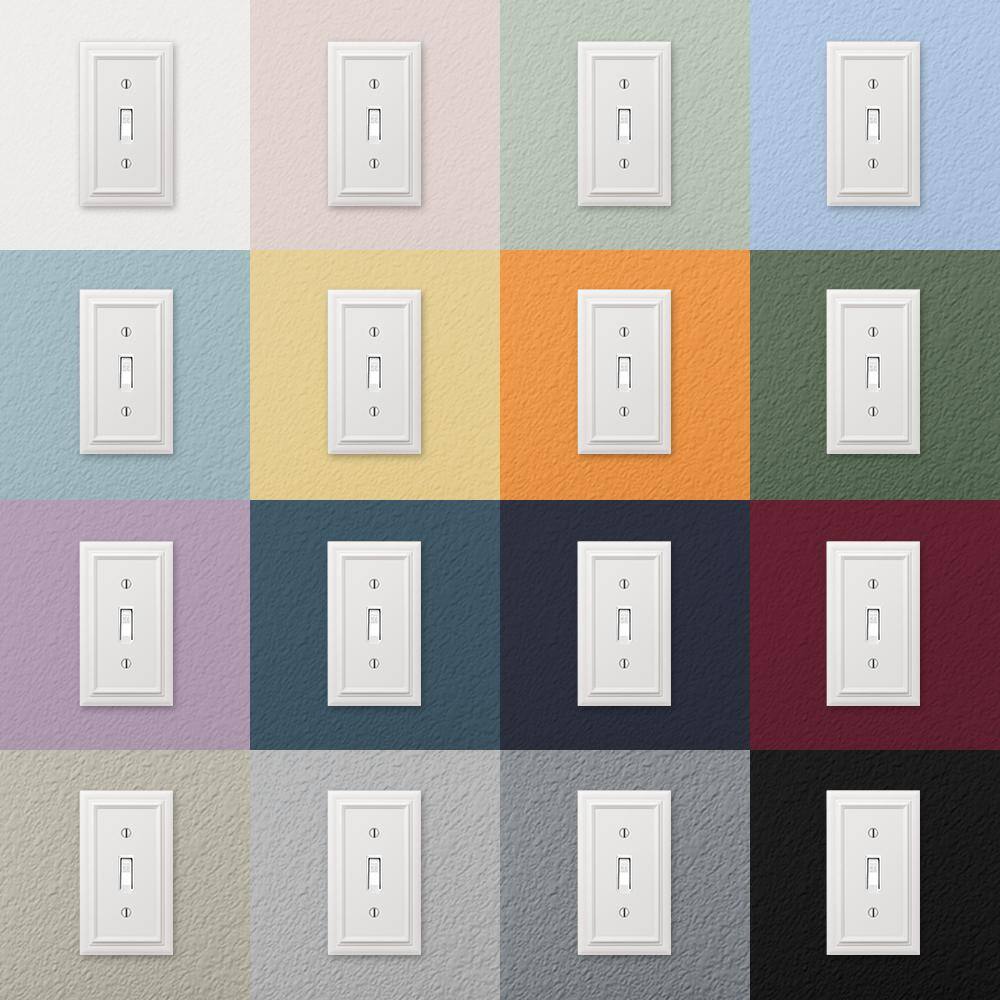 White Cast Metal 3-Gang Rocker Wall Plate