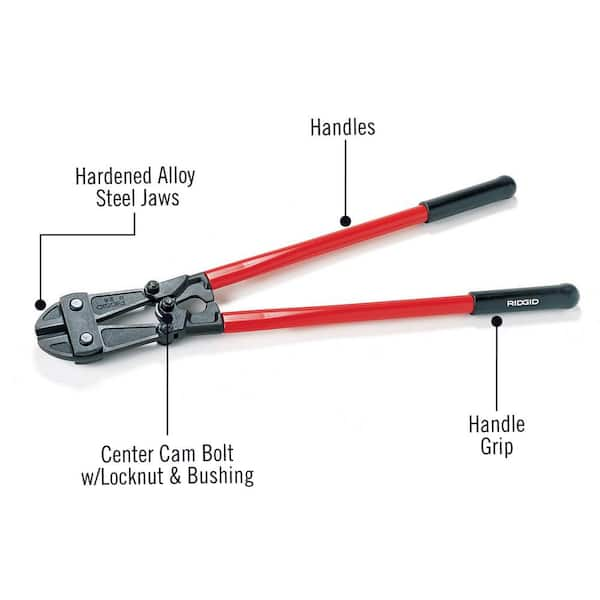 RIDGID 24 in. Model S24 Heavy-Duty Bolt Cutter with Hardened Alloy