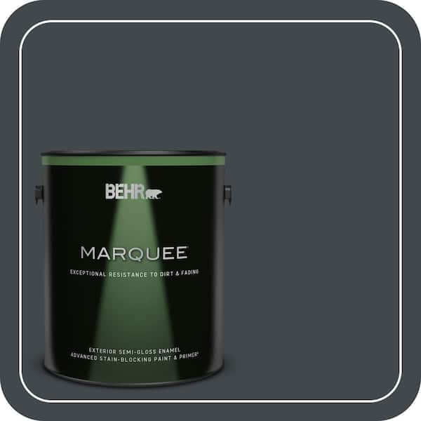 behr little black dress exterior MARQUEE 1 gal. #PPU24-23 Semi-Gloss Enamel Paint & Primer 545301 Metal Eggshell Paint is