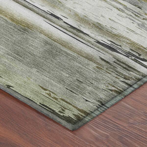 Mayfield Premium Machine Washable Abstract AMF2243 Taupe 10 ft. x 14 ft. Area Rug