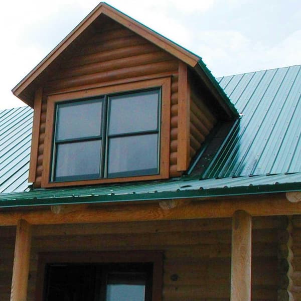 Metal Sales 3-ft x 12-ft Ribbed Forest Green Colorfit40 Paint System Steel  Roof Panel in the Roof Panels department at