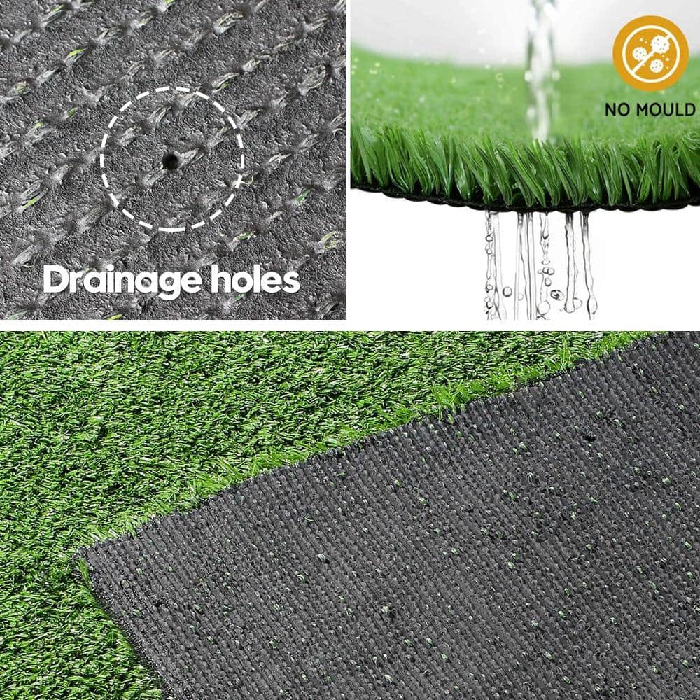 Lita 5ft x 5ft Green Artificial Grass Turf with Polyurethane Backing