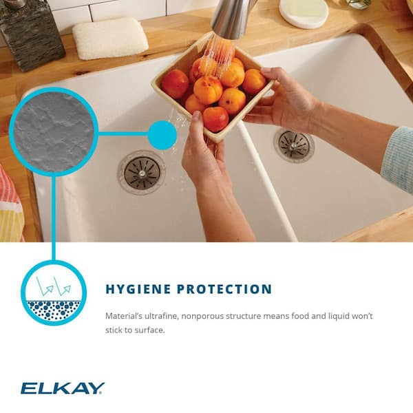 Elkay Quartz Classic 33 inch Undermount Sink, Mocha ELGUAD3319PDMC0