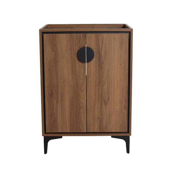 23.43 in. Bath Vanity Cabinet without Top in Brown Unassembled