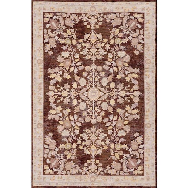 Talora Traditional Brick 5 ft. x 8 ft. Outdoor Area Rug