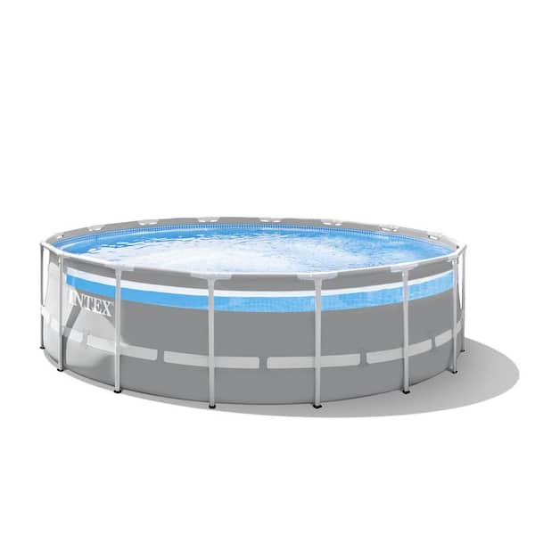Intex 16 ft. x 48 in. Clearview Prism Above Ground Swimming Pool with Pump, Round