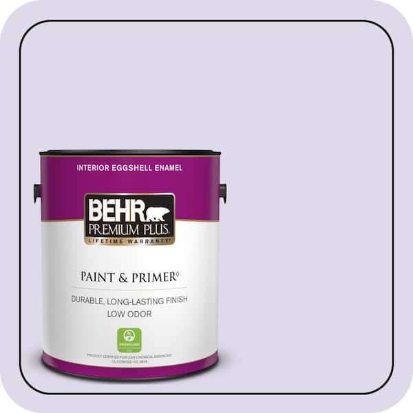 BEHR PREMIUM PLUS 1 gal. #640A-2 Misty Violet Eggshell Enamel Low Odor Interior Paint & Primer