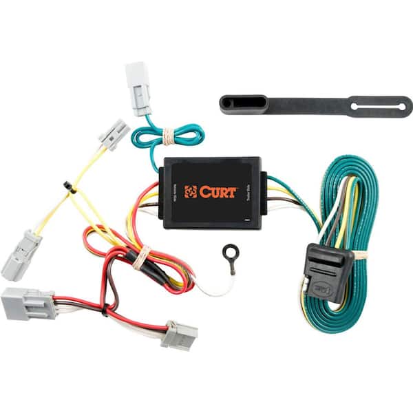 CURT Custom Vehicle-Trailer Wiring Harness, 4-Way Flat Output, Select Honda Accord Coupe, Quick Electrical Wire T-Connector