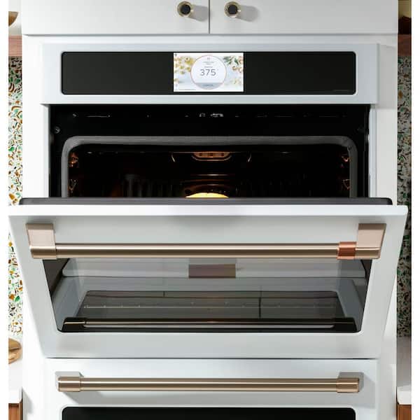 Cafe 30 in. Smart Double Electric French-Door Wall Oven with Convection  Self Cleaning in Matte White, Fingerprint Resistant CTD90FP4NW2 - The Home  Depot