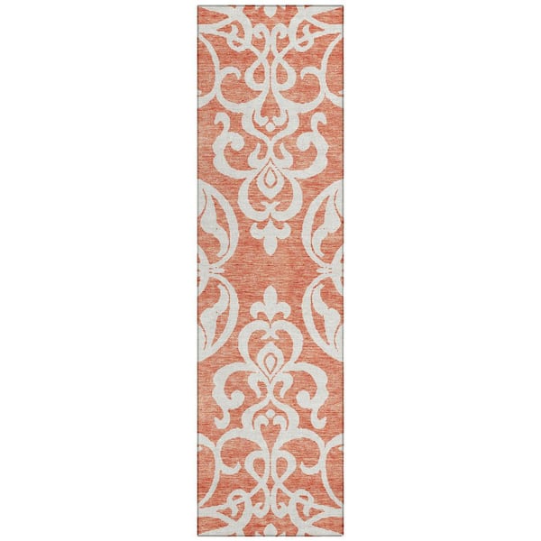 Chantille Machine Washable Indoor/Outdoor Abstract ACN973 Coral 2 ft. 3 in. x 7 ft. 6 in. Area Rug