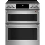 30 in. 6.7 cu. ft. Smart Slide-In Double Oven Electric Range with Convection in Stainless Steel