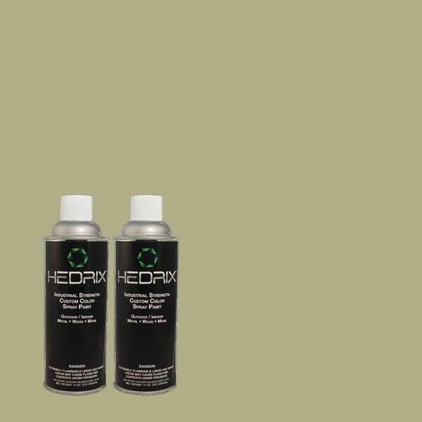 Hedrix 11 oz. Match of PMD-36 Mountain Sage Flat Custom Spray Paint (2-Pack)