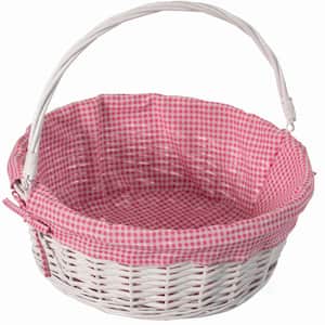 WILLOW BASKET WITH GINGHAM LINERS