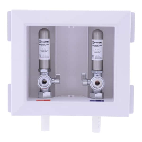 1/2 in. PEX x 3/4 in. Male Hose Thread Fire-Rated Washing Machine Outlet Box with Water Hammer Arrestors