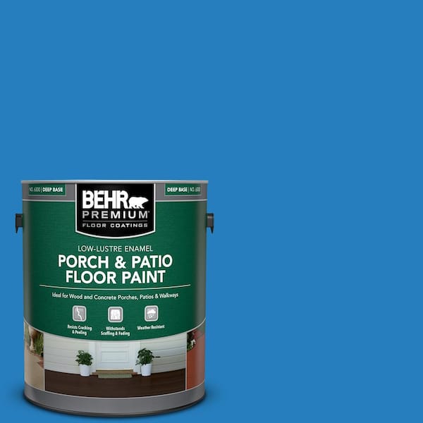 BEHR PREMIUM 1 gal. #P510-6 Brilliant Blue Low-Lustre Enamel Interior/Exterior Porch and Patio Floor Paint