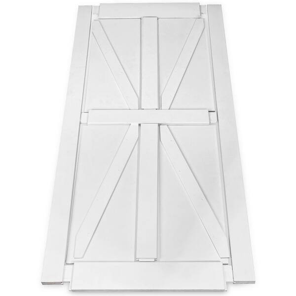 Unbranded - 24 in. x 80 in. Solid Bore White Star Style Wood Primed Interior Single Door Slab, Pre-Drilled Ready to Assemble