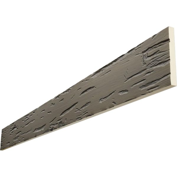 Ekena Millwork Endurathane 1 in. H x 12 in. W x 6 ft. L Pecky Cypress Rustic Taupe Faux Wood Beam Plank