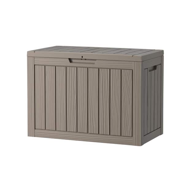45 Gal. Brown Resin Deck Box for Backyard