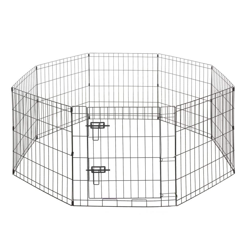"24""H Foldable Outdoor/ Indoor Metal Pet Playpen with Gate for Small Dog, Animals" price history on PriceWatchPro
