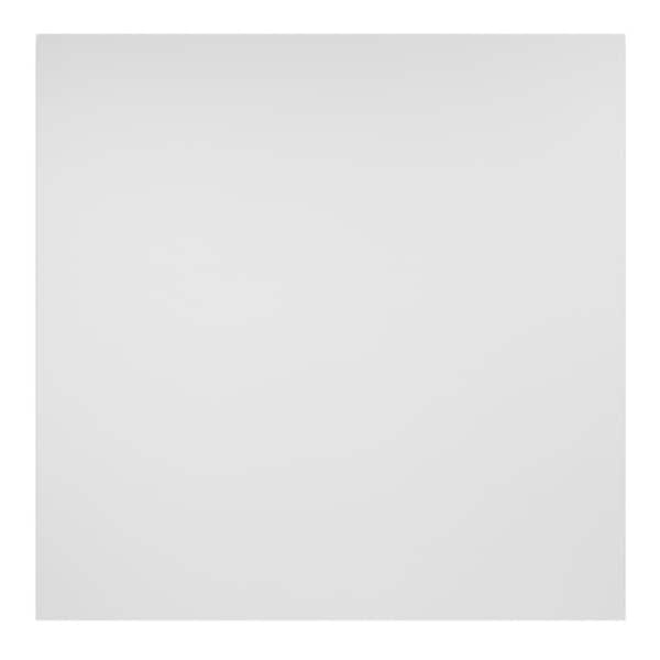 GENESIS 23.75 in. x 23.75 in. Border Fill Vinyl Lay-In White Ceiling Tile (Case of 12)