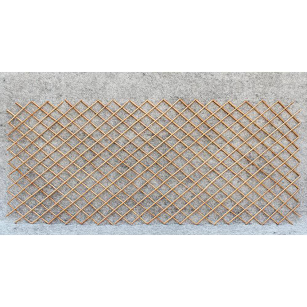 72'' Brown Willow Wood Expanding Trellis Fence Set