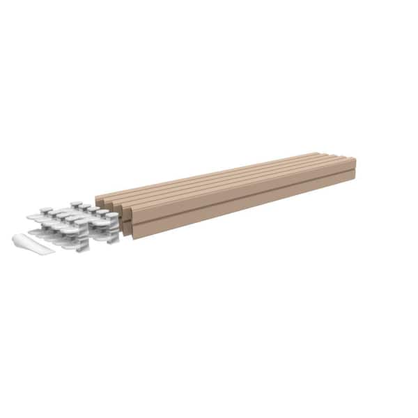 RDI Transform Resalite Square Stair Balusters in Wheat with Baluster Connectors for 36 in. Rail Height (10-Pieces/Pack)