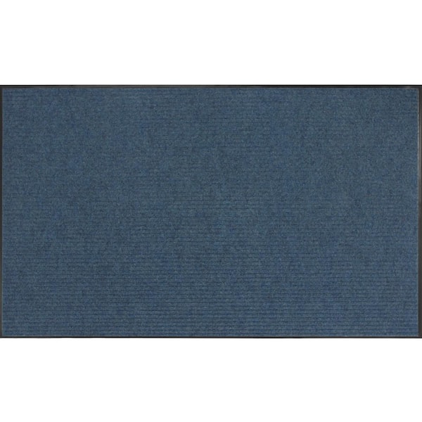 Unbranded Apache Rib Williamsburg Blue 3 Ft. x 4 Ft. Commercial Door Mat