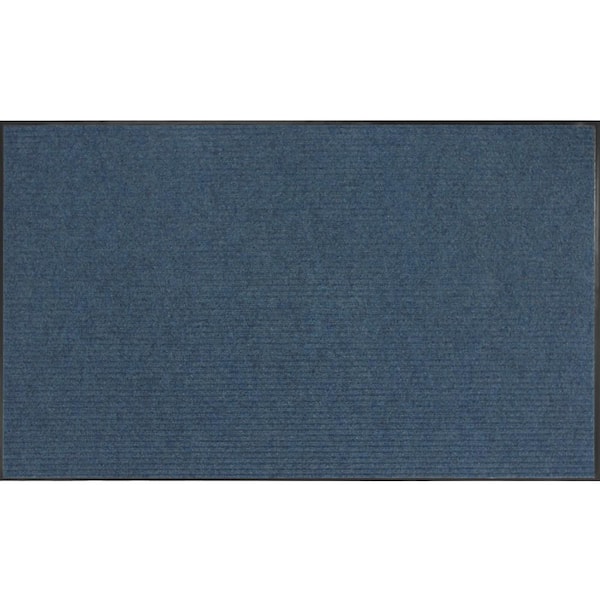 Apache Rib Williamsburg Blue 3 ft. x 5 ft. Indoor/Outdoor Commercial Door Mat