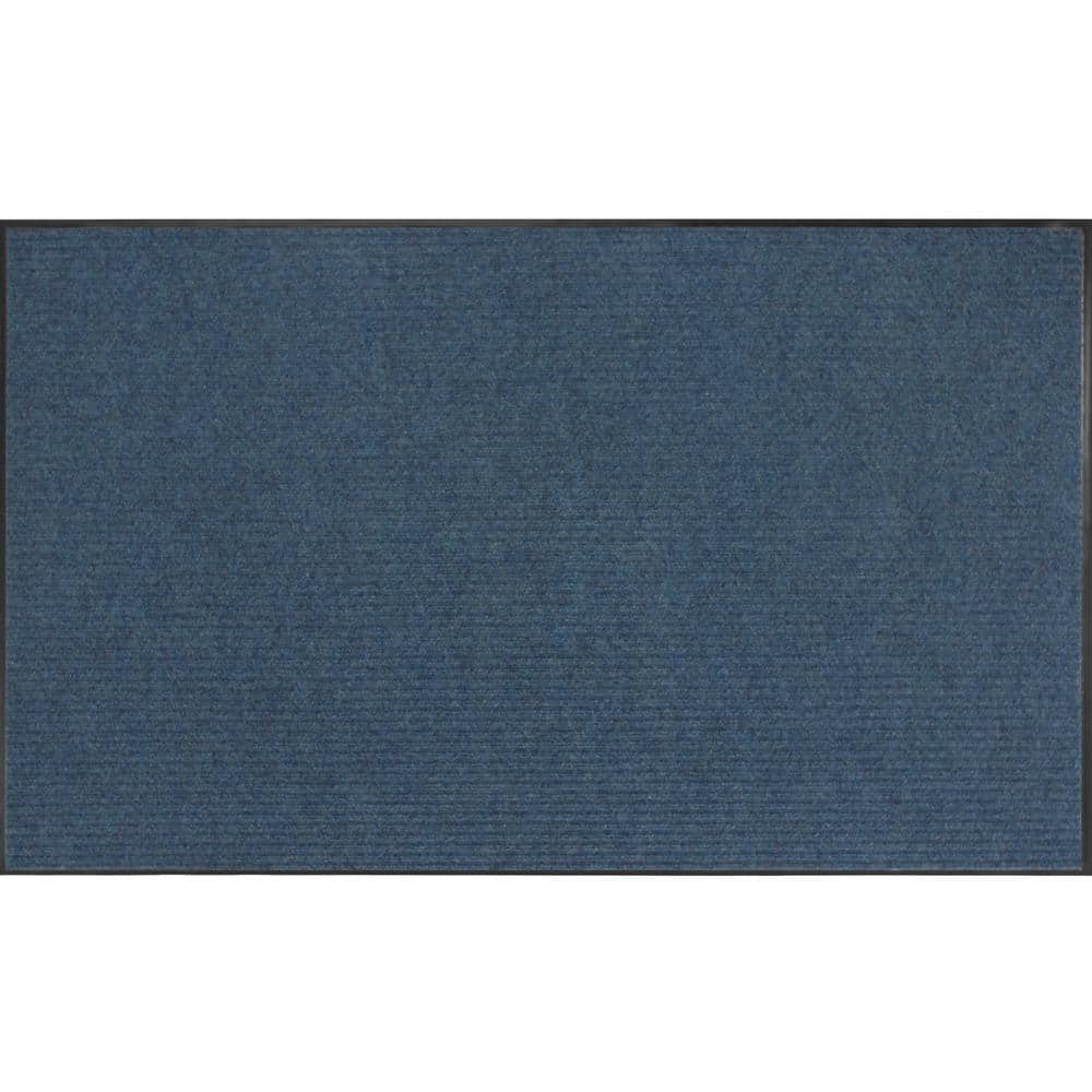 Apache Rib Williamsburg Blue 3 ft. x 10 ft. Non-Slip Indoor Commercial Door
