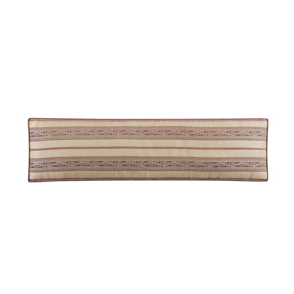 Wallace Terracotta Terracotta Polyester Damask Bolster Decorative Throw Pil