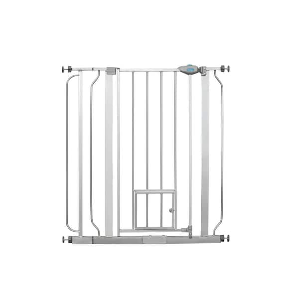 Carlson Pet Products Carlson Extra Tall Walk-Through Pet Gate with Small Pet Door, Platinum