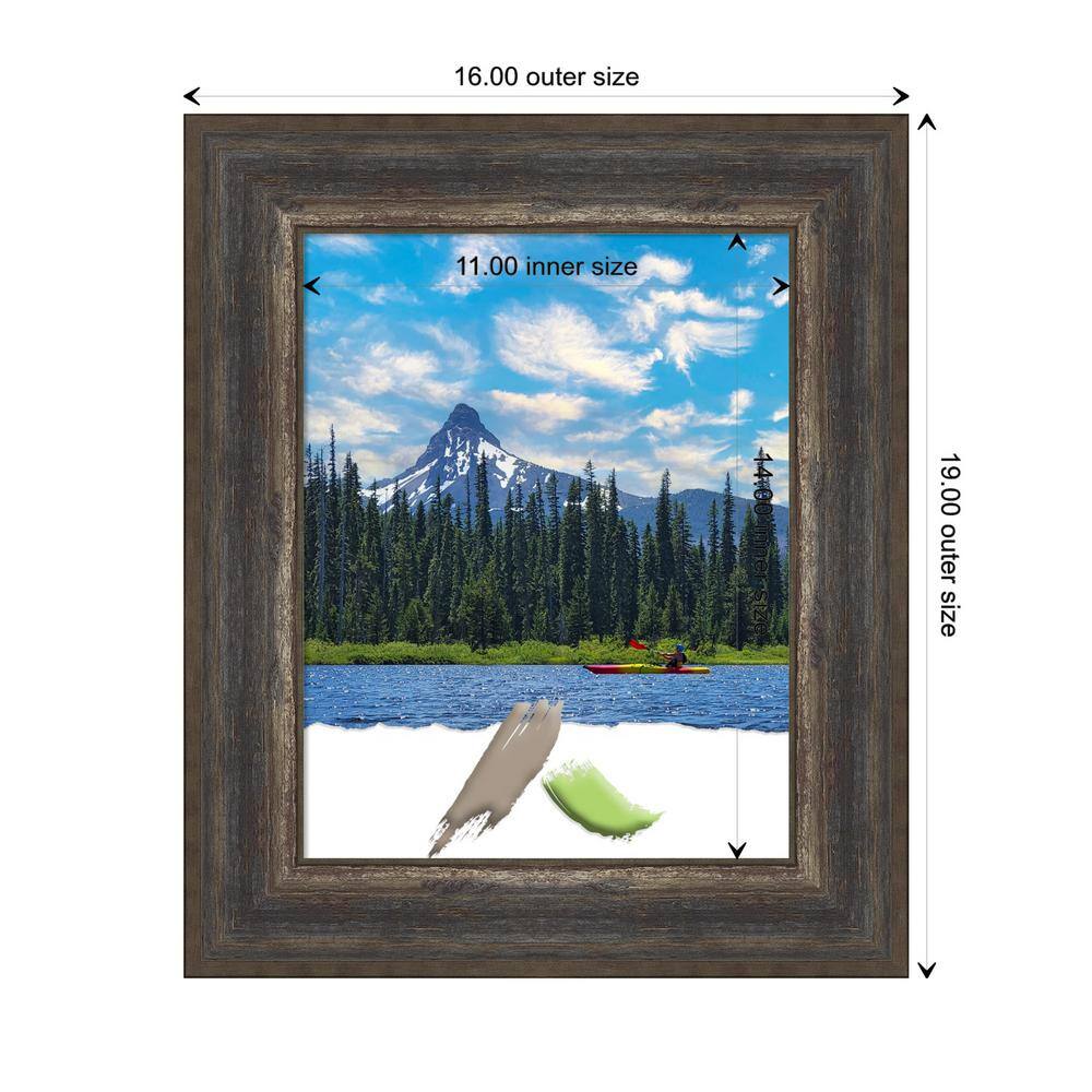 Alta Rustic Char 11x14 Black Polystyrene Wall Frame