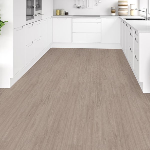 AA Surfaces Woodlett Outerbanks Grey 6 in. x 48 in. Glue Down Luxury Vinyl Plank Flooring (36 Sq. ft./Case)