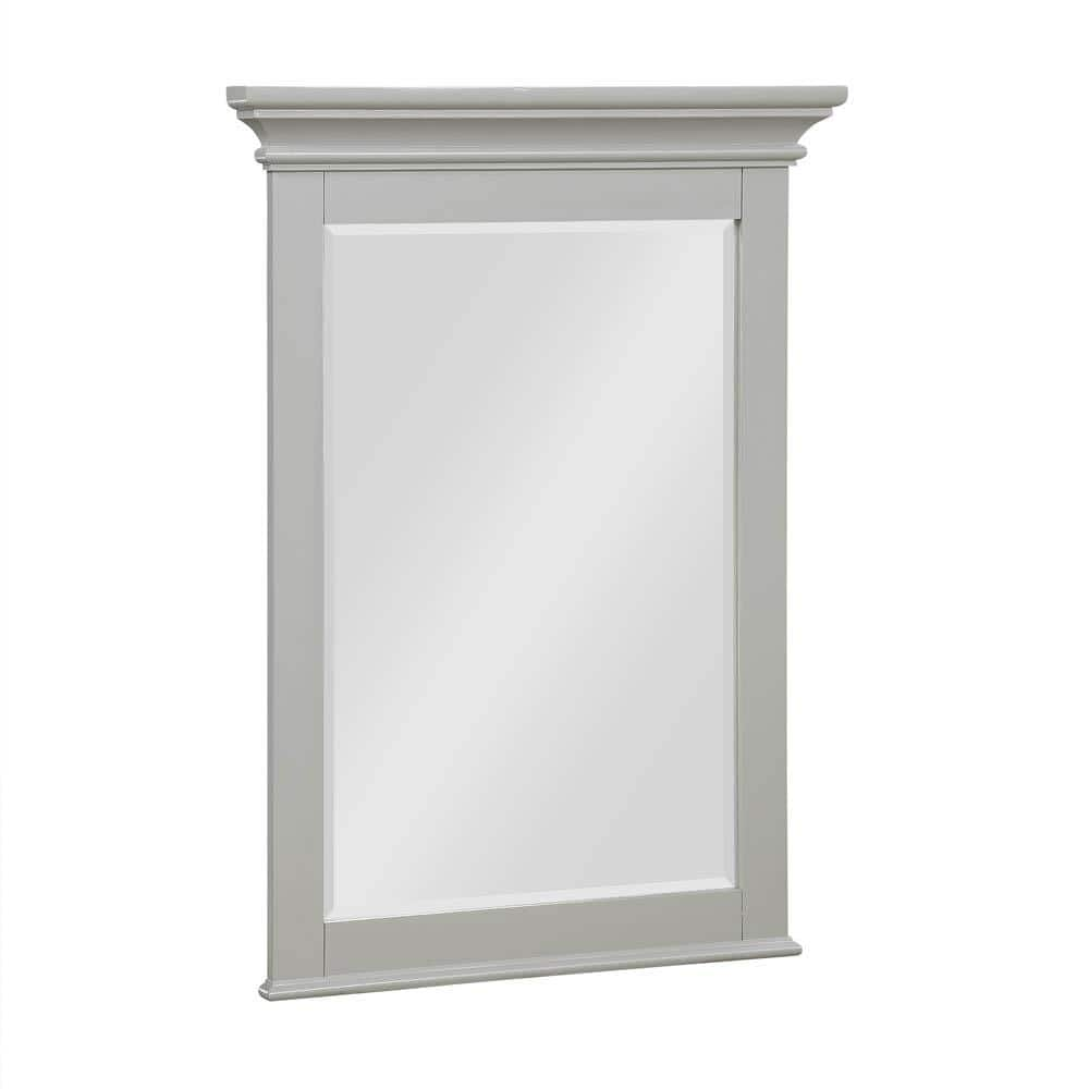 Tehila 24 In W X 38 In H Gray Bathroom Mirror DE76705 The Home Depot   Gray Vanity Mirrors De76705 64 1000 