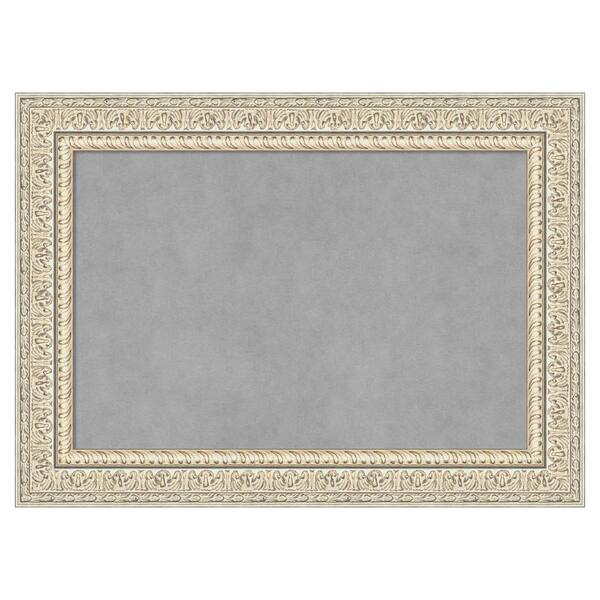 Amanti Art Fair Baroque Cream 29 in. x 21 in. Framed Magnetic Board
