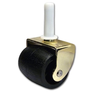 2 in. Brass and Black Caster with 126 lbs. Load Rating